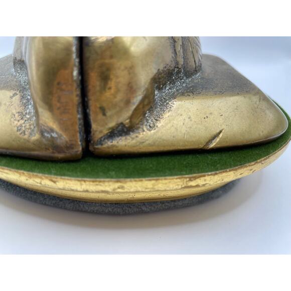 Vintage Indian Native American Chief Stamped "SOLID BRONZE" Bookends Set of 2 - Picture 15 of 16
